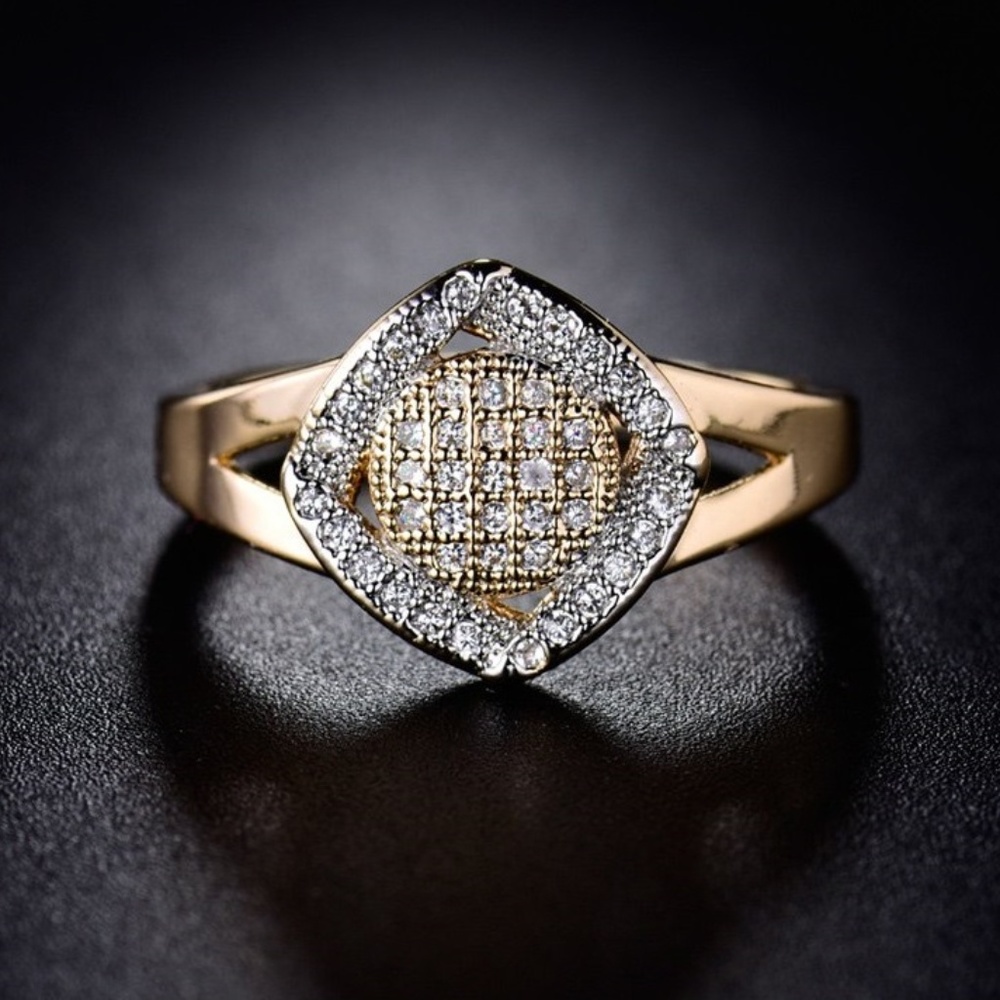 Golden and silver ring  SIZE 6 with small box